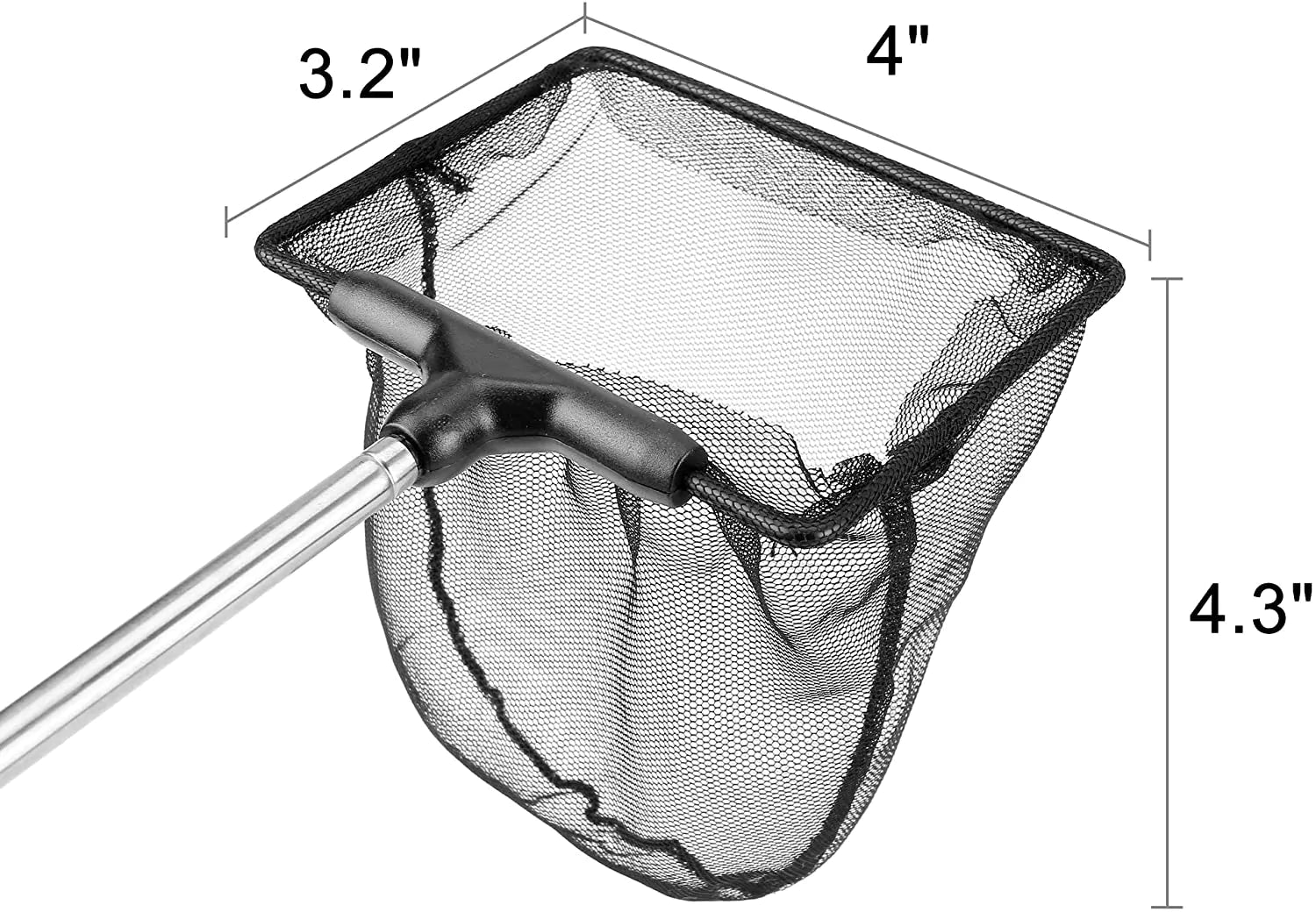 Filhome 2 Pcks 4” and 6” Aquarium Fish Net with Extendable Stainless Steel Long Handle, Fine Mesh Fish Net for Fish Tank Betta Fish Net Animals & Pet Supplies > Pet Supplies > Fish Supplies > Aquarium Fish Nets Timwaygo   