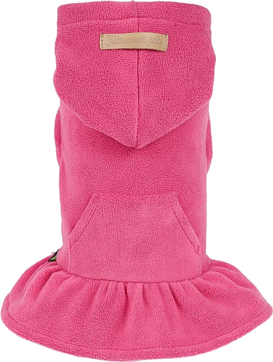 Fitwarm Soft Fleece Girl Dog Hoodie Dress Puppy Hooded Coat Thermal Outfit Doggie Vest Sweater Pet Winter Clothes Cat Jackets Pink X-Small Animals & Pet Supplies > Pet Supplies > Dog Supplies > Dog Apparel Fitwarm Pink X-Small 