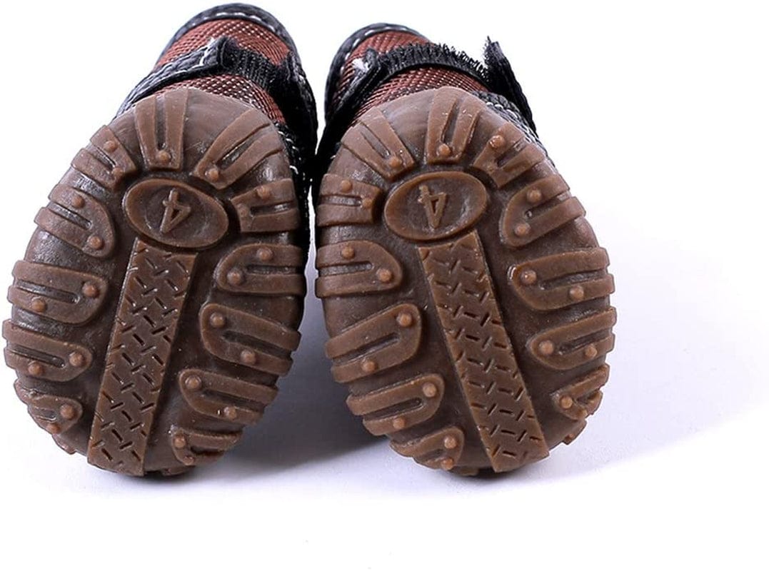 Fladorepet Large Big Dog PU Leather Sport Shoes Winter Waterproof Pet Dog Puppy Martin Boots Non-Slip Pitbull Golden Retriever Rain Shoes (12（2.9X3.7Inch）(Pack of 4), Brown) Animals & Pet Supplies > Pet Supplies > Dog Supplies > Dog Apparel FLAdorepet   