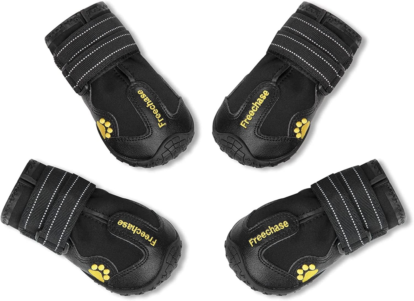 FREECHASE Dog Shoes for Large Dogs - Dog Booties for Medium Dogs, Dog Shoes for Hot Pavement, Dog Snow Boots with Waterproof Non-Slip Soles Reflective Straps 4PCS Animals & Pet Supplies > Pet Supplies > Dog Supplies > Dog Apparel Freechase   