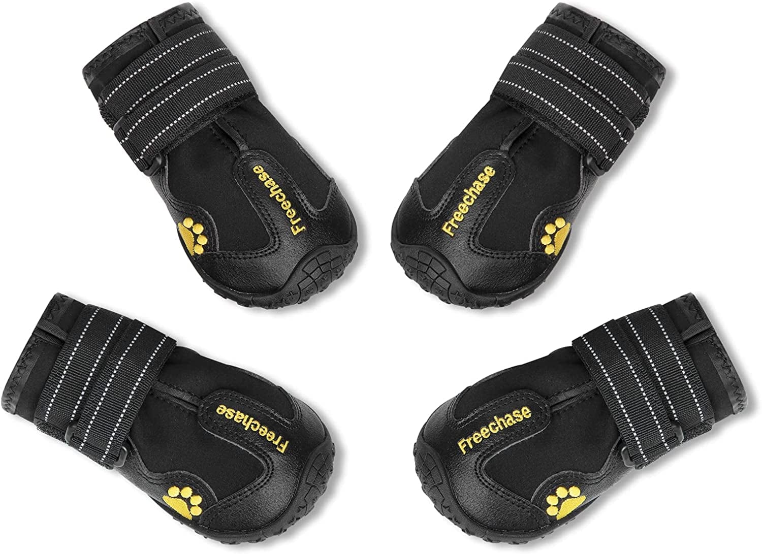 FREECHASE Dog Shoes for Large Dogs - Dog Booties for Medium Dogs, Dog Shoes for Hot Pavement, Dog Snow Boots with Waterproof Non-Slip Soles Reflective Straps 4PCS Animals & Pet Supplies > Pet Supplies > Dog Supplies > Dog Apparel Freechase   