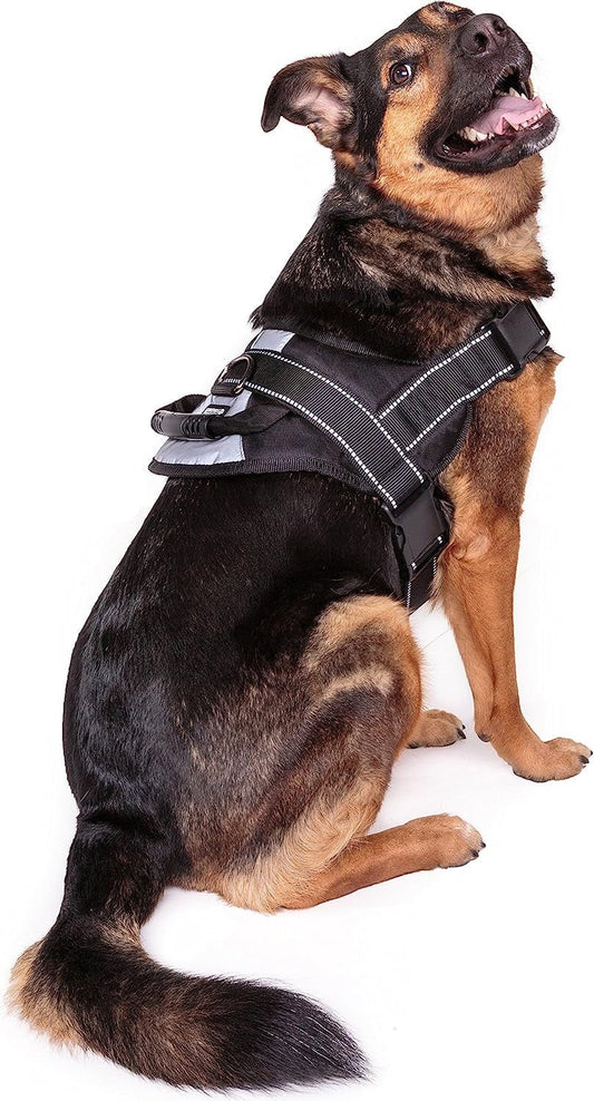 Friends Forever No Pull Dog Harness Large Breed - Training Harnesses for Large Dogs, Black Dog Vest with Handle & 3M Reflective Material for Extra Control and Safety L Size Animals & Pet Supplies > Pet Supplies > Dog Supplies > Dog Apparel E&E Co. Ltd DBA JLA Home Black L (26"-36") 