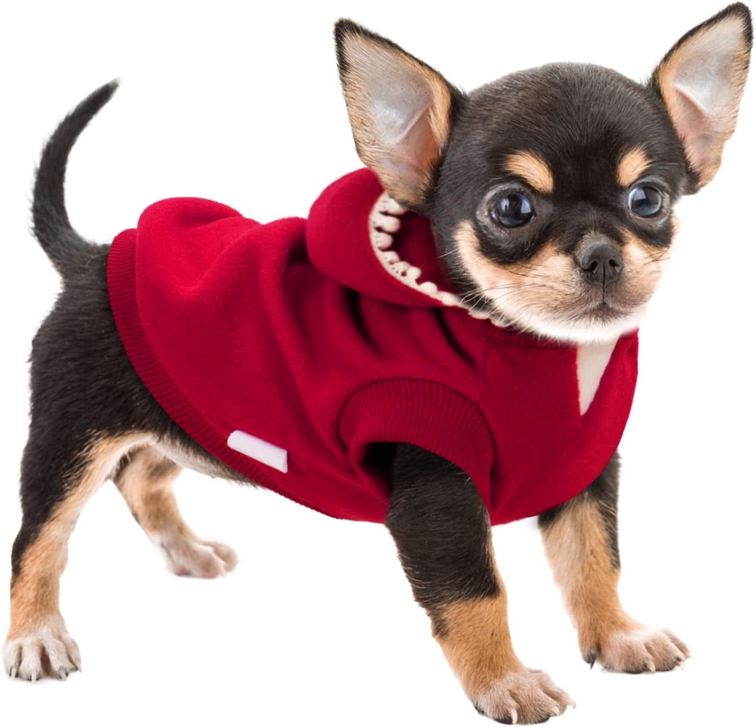 𝐍𝐄𝐖 𝐀𝐑𝐑𝐈𝐕𝐀𝐋 Frienperro Dog Clothes for Small Dogs Girl Boy, 100% Cotton Buffalo Plaid Small Dog Hoodie, Chihuahua Clothes Pet Cat Winter Warm Sweatshirt Sweater, Teacup Yorkie Puppy Coat Animals & Pet Supplies > Pet Supplies > Dog Supplies > Dog Apparel Frienperro Red New XXX-Small 
