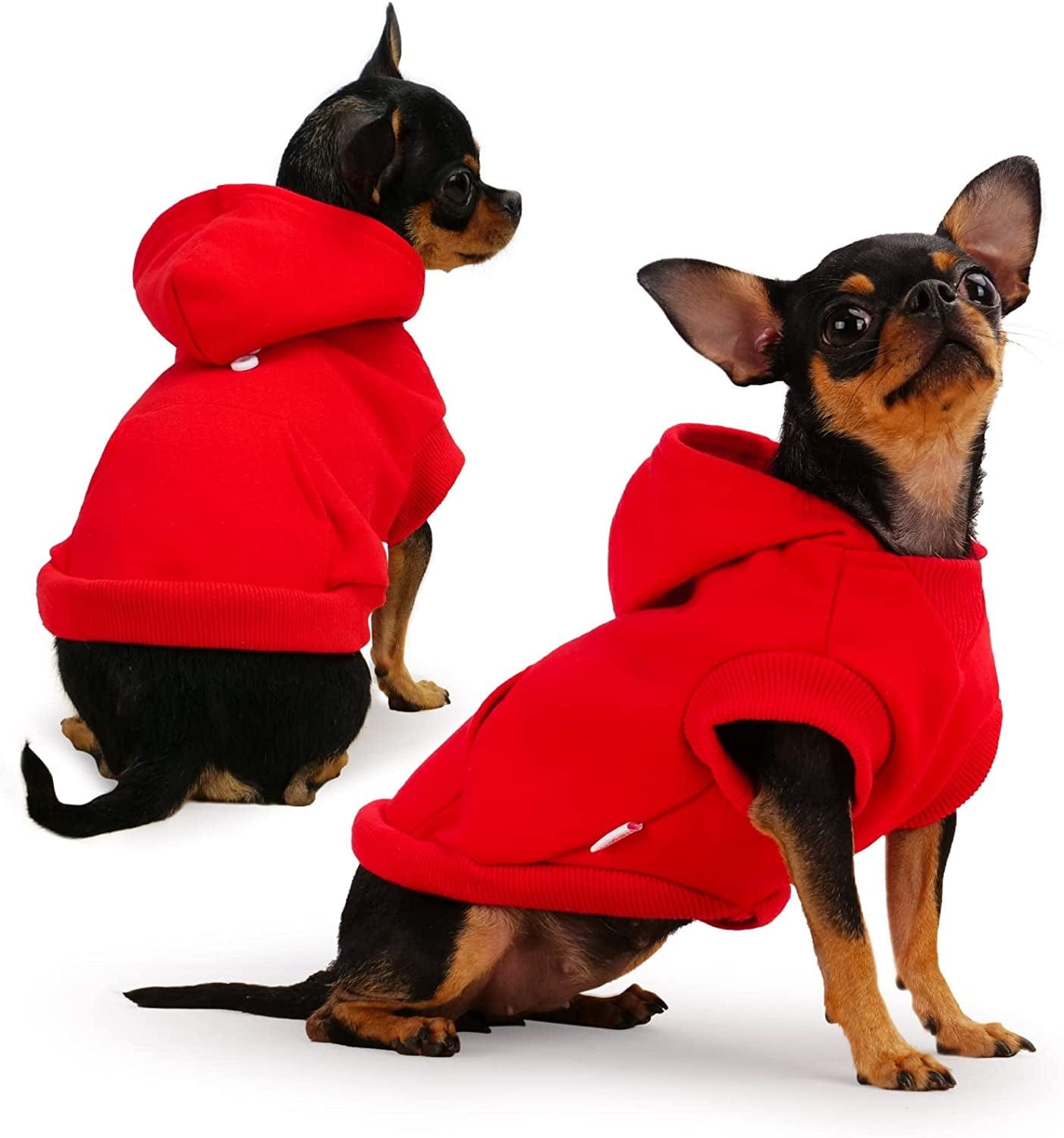 𝐍𝐄𝐖 𝐀𝐑𝐑𝐈𝐕𝐀𝐋 Frienperro Dog Clothes for Small Dogs Girl Boy, 100% Cotton Buffalo Plaid Small Dog Hoodie, Chihuahua Clothes Pet Cat Winter Warm Sweatshirt Sweater, Teacup Yorkie Puppy Coat Animals & Pet Supplies > Pet Supplies > Dog Supplies > Dog Apparel Frienperro Red X-Small 