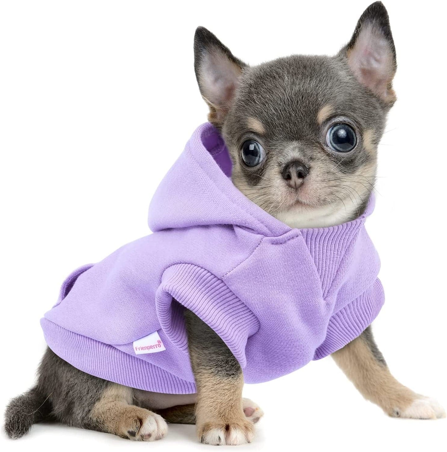 𝐍𝐄𝐖 𝐀𝐑𝐑𝐈𝐕𝐀𝐋 Frienperro Dog Clothes for Small Dogs Girl Boy, 100% Cotton Buffalo Plaid Small Dog Hoodie, Chihuahua Clothes Pet Cat Winter Warm Sweatshirt Sweater, Teacup Yorkie Puppy Coat Animals & Pet Supplies > Pet Supplies > Dog Supplies > Dog Apparel Frienperro Purple XX-Small 