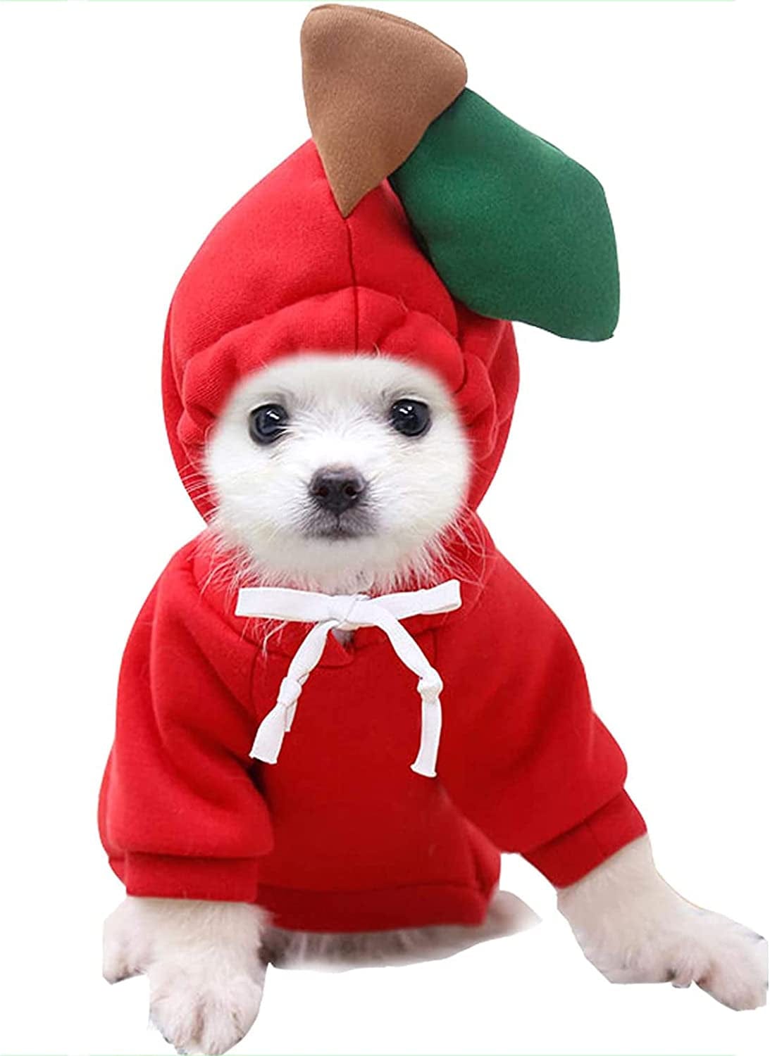 Frog Hoodie for Small Medium Largr Dogs Cats Pets, Basic Sweater Coat Cute Warm Jacket Pet Cold Weather Clothes Outfit Outerwear (Frog, Small) Animals & Pet Supplies > Pet Supplies > Dog Supplies > Dog Apparel T210906-1 Red Large 