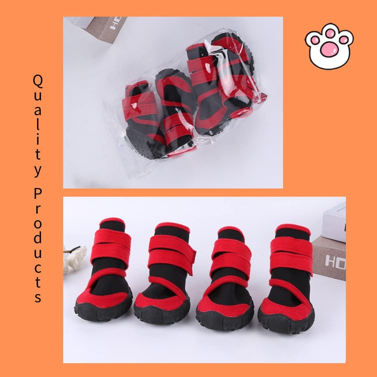 Fuqin Dog Shoes,4 Pcs Waterproof Dog Booties as Dog Paw Protector,Dog Boot of Dog Stuff Protects Walkee Paws,Also as Dog Socks for Puppy Supplies or Mature Dog Supplies (Blue-Black, Size3) Animals & Pet Supplies > Pet Supplies > Dog Supplies > Dog Apparel Generic   