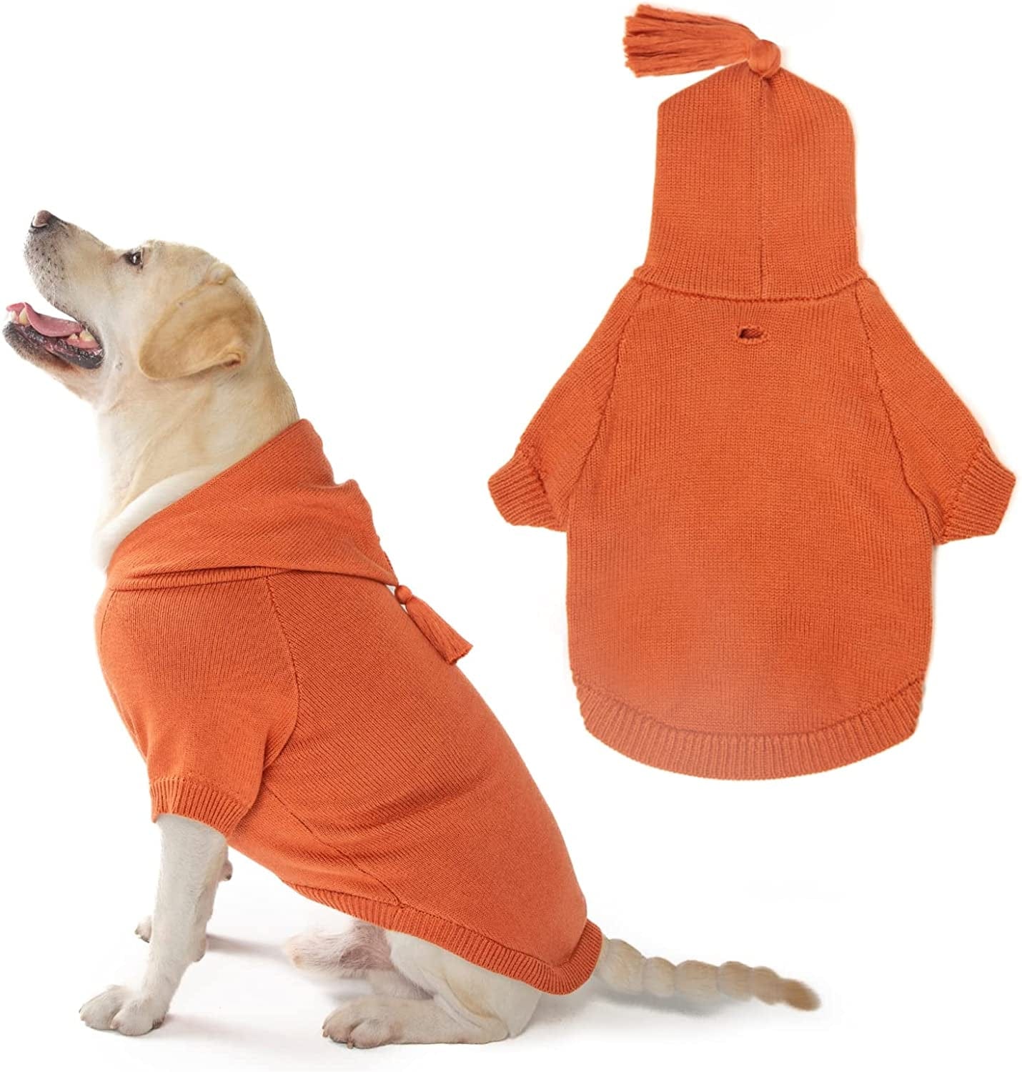 𝐁𝐄𝐒𝐓 𝐆𝐈𝐅𝐓 Furryilla Dog Hoodies Dog Sweaters for Small Medium Large Dogs with Leash Hole, Small Medium Large Big Dog Christmas Warm Easy on Sweater Coats Hooded Sweatshirt Fleece Dog Hoodies Animals & Pet Supplies > Pet Supplies > Dog Supplies > Dog Apparel Furryilla Coral Red Dog Hoodie XX-Large 