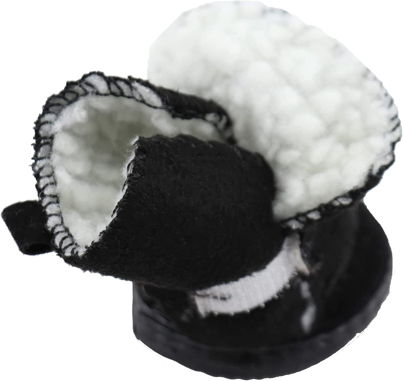 Gabefish Puppy Cute Cozy Warm anti Slip Winter Boots for Small Medium Dogs Pets Cats Thicken Fleece Snow Shoes Black X-Small Animals & Pet Supplies > Pet Supplies > Dog Supplies > Dog Apparel GabeFish   