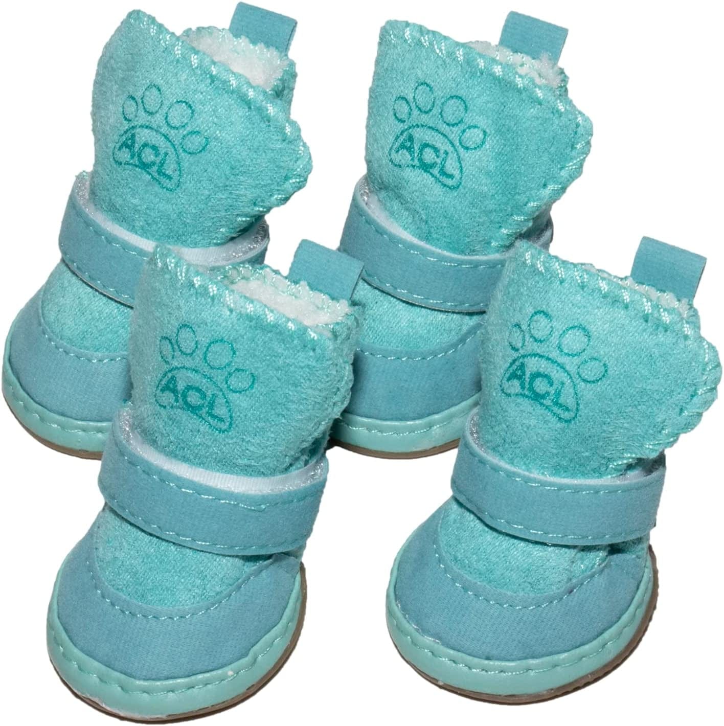 Gabefish Puppy Cute Cozy Warm anti Slip Winter Boots for Small Medium Dogs Pets Cats Thicken Fleece Snow Shoes Black X-Small Animals & Pet Supplies > Pet Supplies > Dog Supplies > Dog Apparel GabeFish Green Label: 5 (Weight: 12lb) 