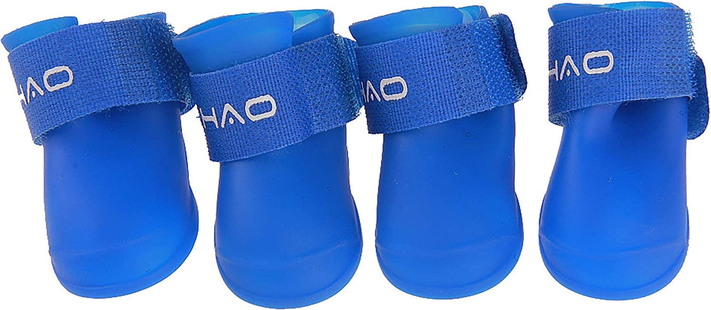 Gabefish Waterproof Silicone Dogs Rain Boots, Rainy Days Shoes for Dogs, Outdoor Puppy Paw Protector with Straps Black 2X-Large Animals & Pet Supplies > Pet Supplies > Dog Supplies > Dog Apparel GabeFish Blue XX-Large 
