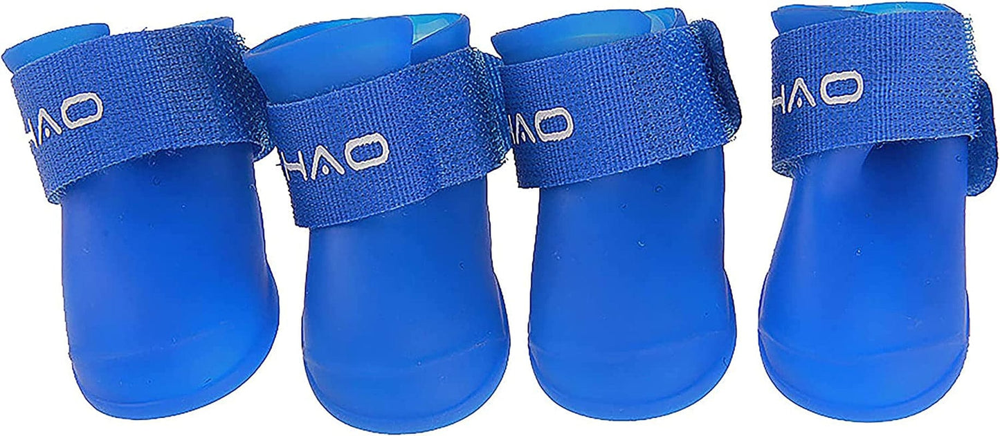 Gabefish Waterproof Silicone Dogs Rain Boots, Rainy Days Shoes for Dogs, Outdoor Puppy Paw Protector with Straps Black 2X-Large Animals & Pet Supplies > Pet Supplies > Dog Supplies > Dog Apparel GabeFish Blue Small 