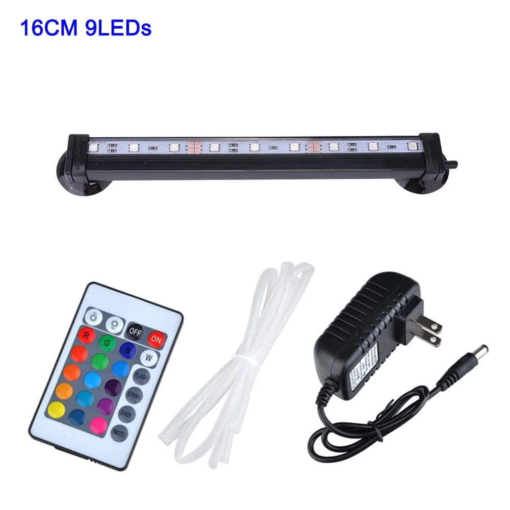 Gadvery 5050 RGB LED LED Aquarium Fish Tank Light, Air Bubble Lamp, Submersible Light with Remote Control, Making Oxygen