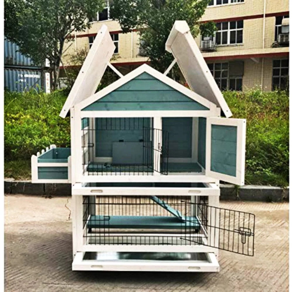 Garden Window Wooden Rabbit Hutch Bunny Cage Guinea Pig House Ferret Chinchilla Small Animal Habitat Animals & Pet Supplies > Pet Supplies > Small Animal Supplies > Small Animal Habitats & Cages Seny   