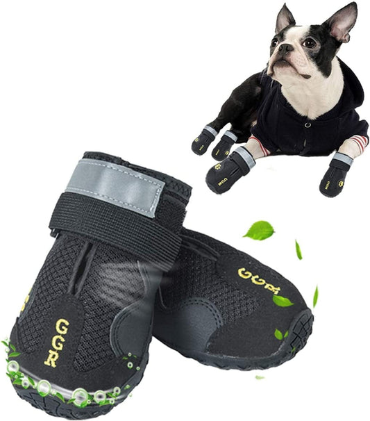 GGR Pet Boots for Hot Pavement Boots Outdoor Breathable and Wearproof Running Shoes for Summer Dogs Pet Boots Animals & Pet Supplies > Pet Supplies > Dog Supplies > Dog Apparel GGR Breathable 8#（3.3’’X2.9’’） 