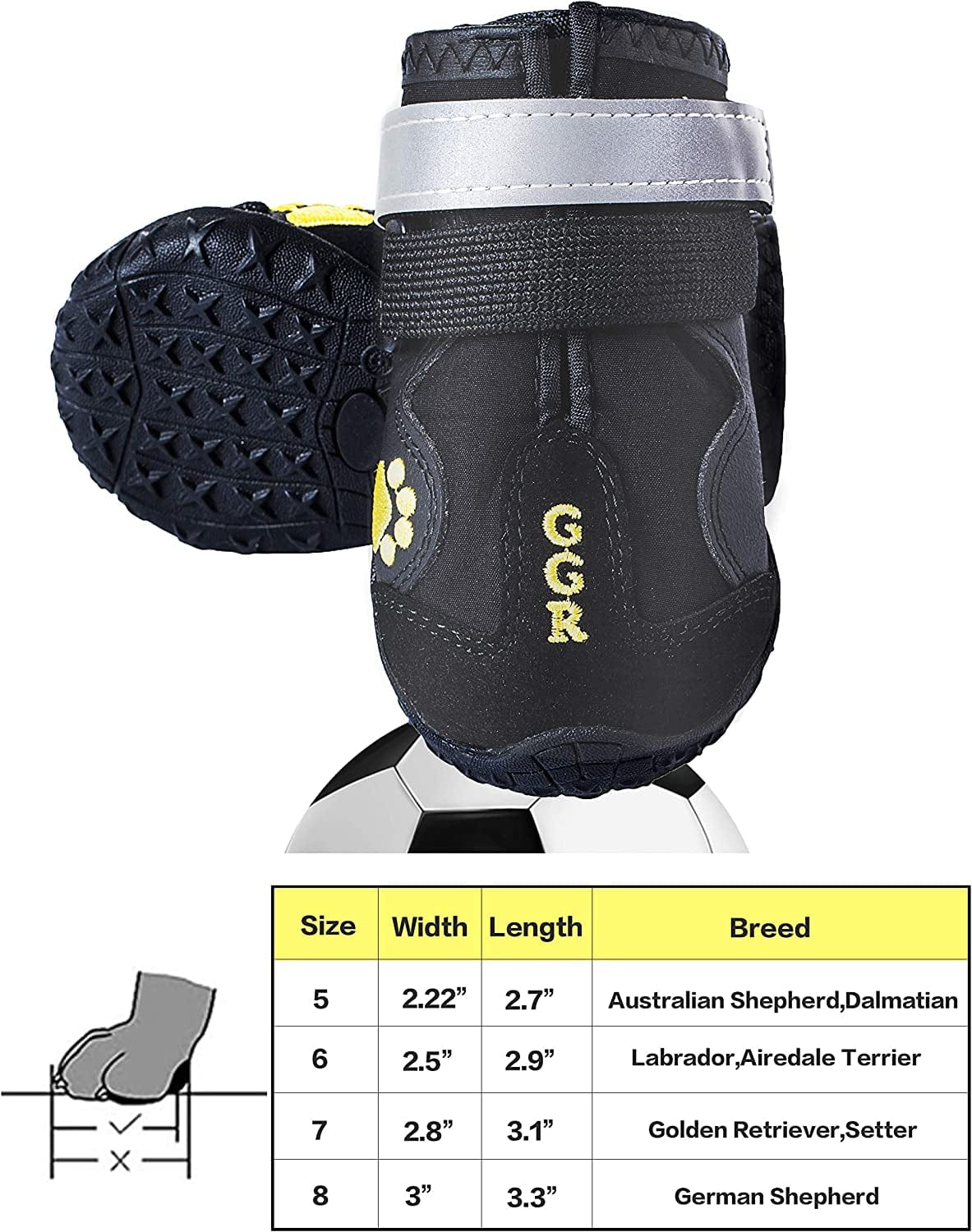 GGR Pet Boots for Hot Pavement Boots Outdoor Breathable and Wearproof Running Shoes for Summer Dogs Pet Boots