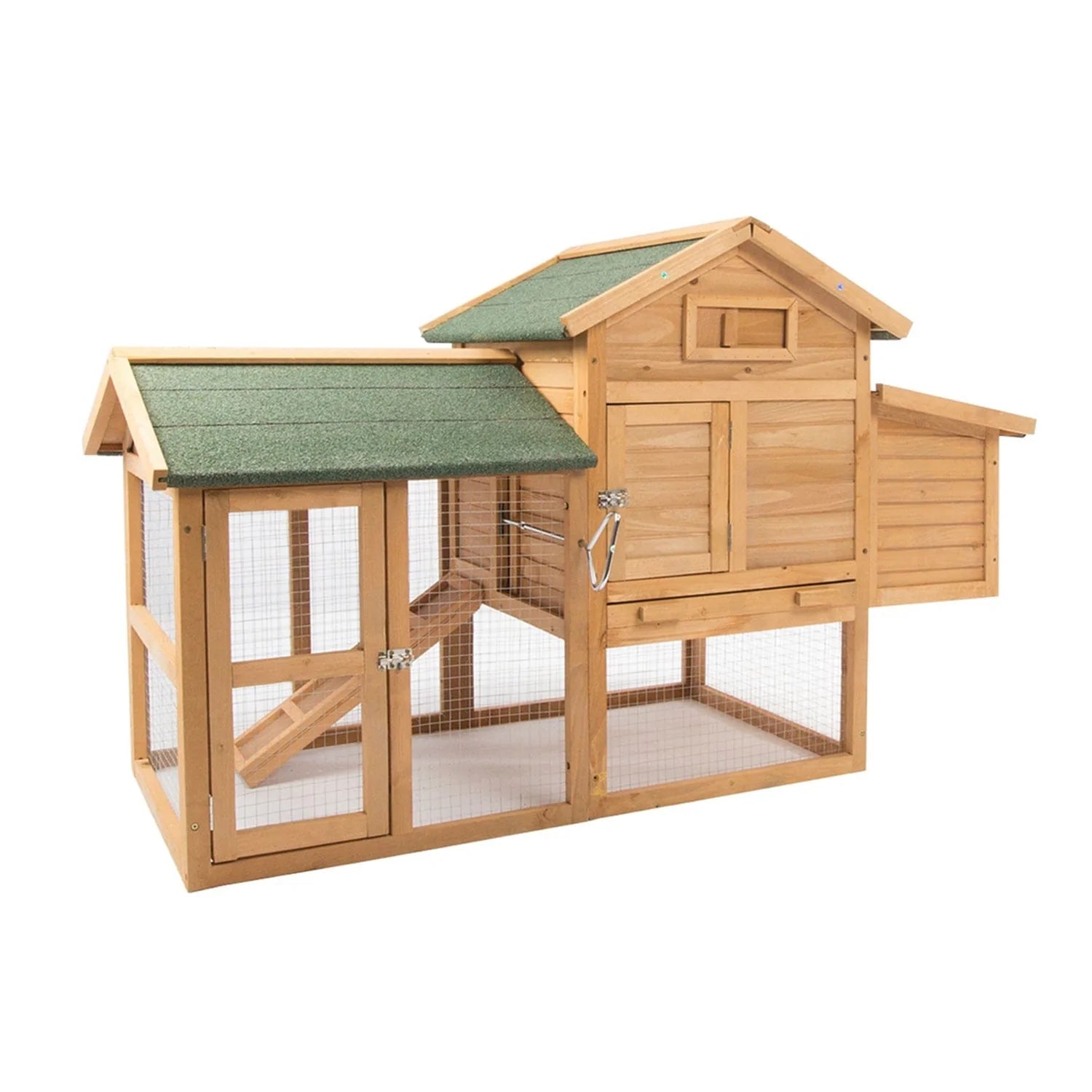 Giraryou Wooden Pet House, Dog Hutch with Spacious Porch Separate Living Room Animals & Pet Supplies > Pet Supplies > Dog Supplies > Dog Houses GirarYou One Size Burlywood 