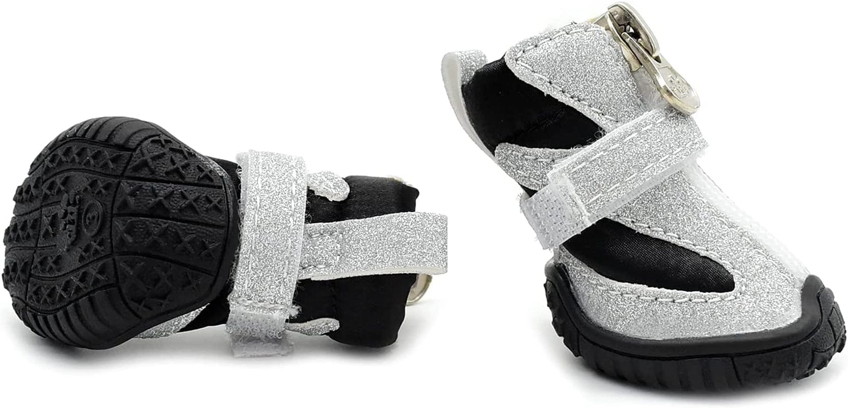 GKYZBB Silver Dog Booties Non-Slip Wear-Resistant Sports Dog Boots & Paw Protectors,Dog Shoe That Reflect Light at Night,Dog Shoes Suitable for Medium and Small Dogs (5) Animals & Pet Supplies > Pet Supplies > Dog Supplies > Dog Apparel GKYZBB   