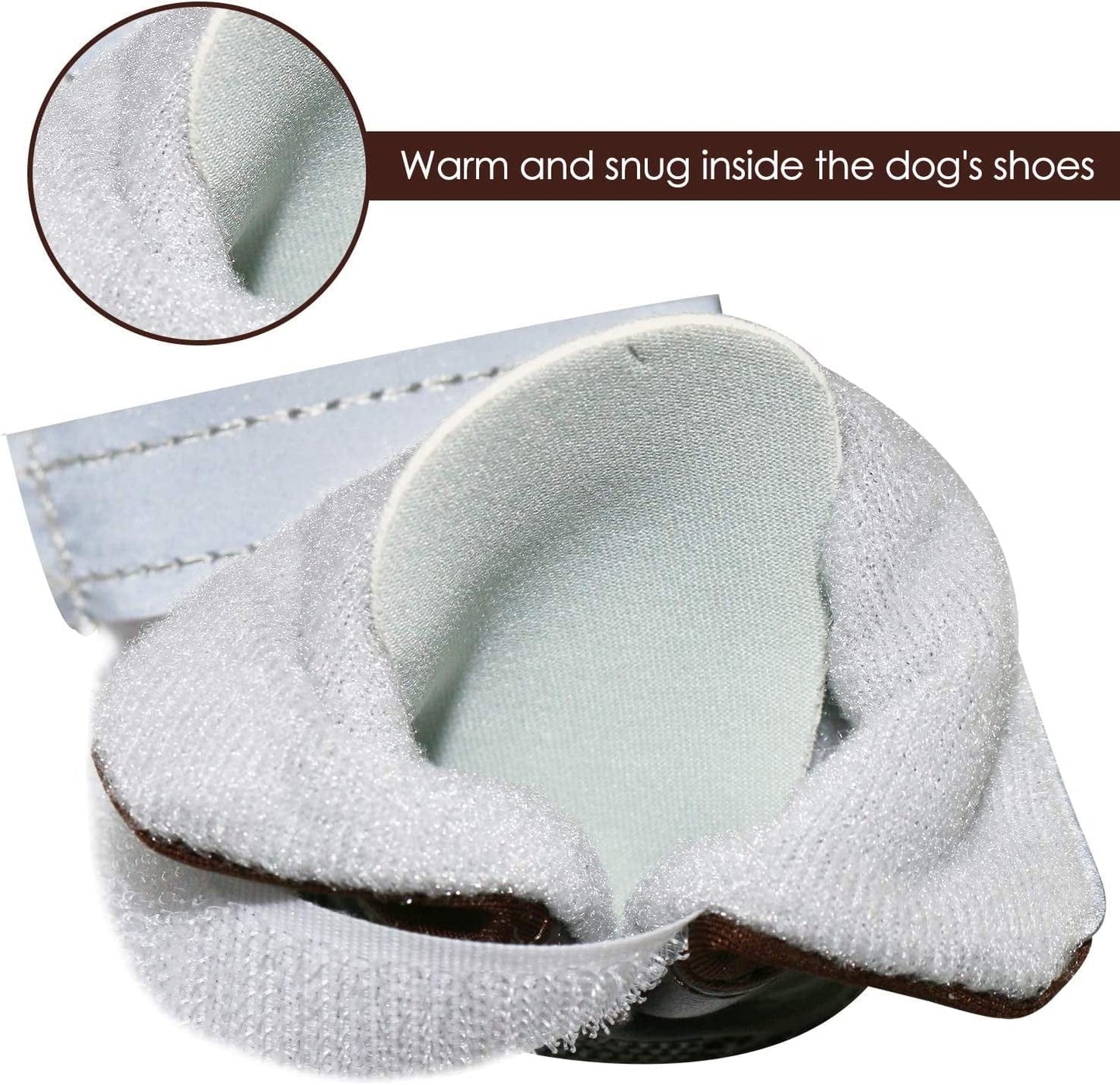 GLE2016 Dog Boot, Waterproof Rugged Pet Dog Shoes Puppy Rain Boots Outdoor Indoor Shoes Large Dog Boots Non Slip Black Rubber Sole Breathable Paw Protectors (#4, Brown) Animals & Pet Supplies > Pet Supplies > Dog Supplies > Dog Apparel GLE2016   