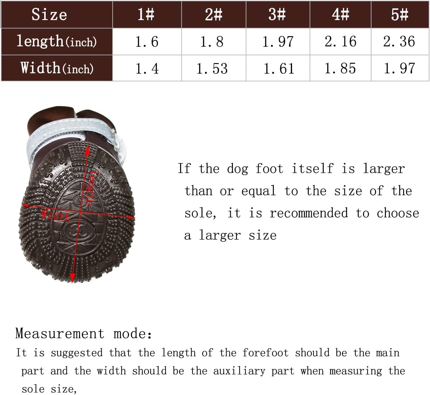GLE2016 Dog Boot, Waterproof Rugged Pet Dog Shoes Puppy Rain Boots Outdoor Indoor Shoes Large Dog Boots Non Slip Black Rubber Sole Breathable Paw Protectors (#4, Brown) Animals & Pet Supplies > Pet Supplies > Dog Supplies > Dog Apparel GLE2016   