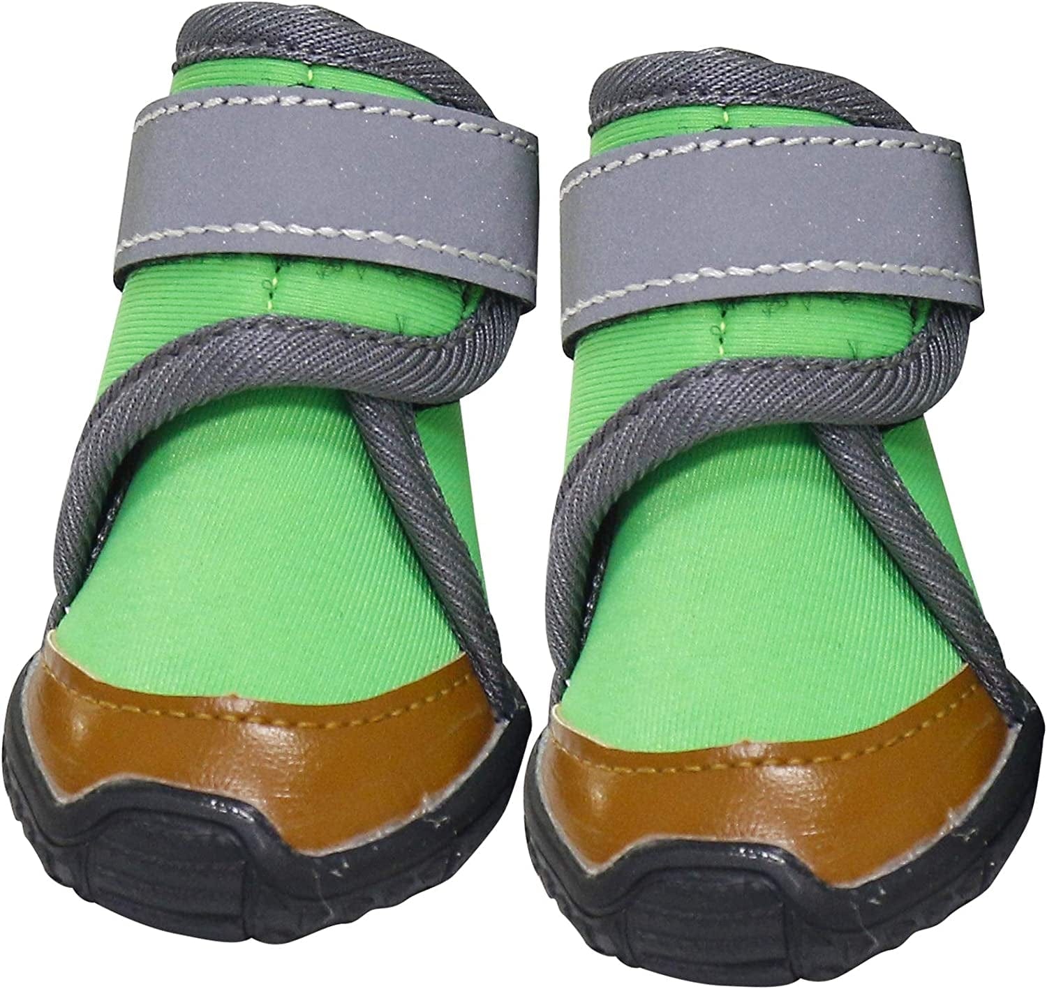 GLE2016 Dog Boot,Waterproof Rugged Pet Dog Shoes Puppy Rain Boots Outdoor Indoor Shoes Large Dog Boots Non Slip Black Rubber Sole Reflective Velcro Strap Breathable Paw Protectors (#3, Green) Animals & Pet Supplies > Pet Supplies > Dog Supplies > Dog Apparel GLE2016   
