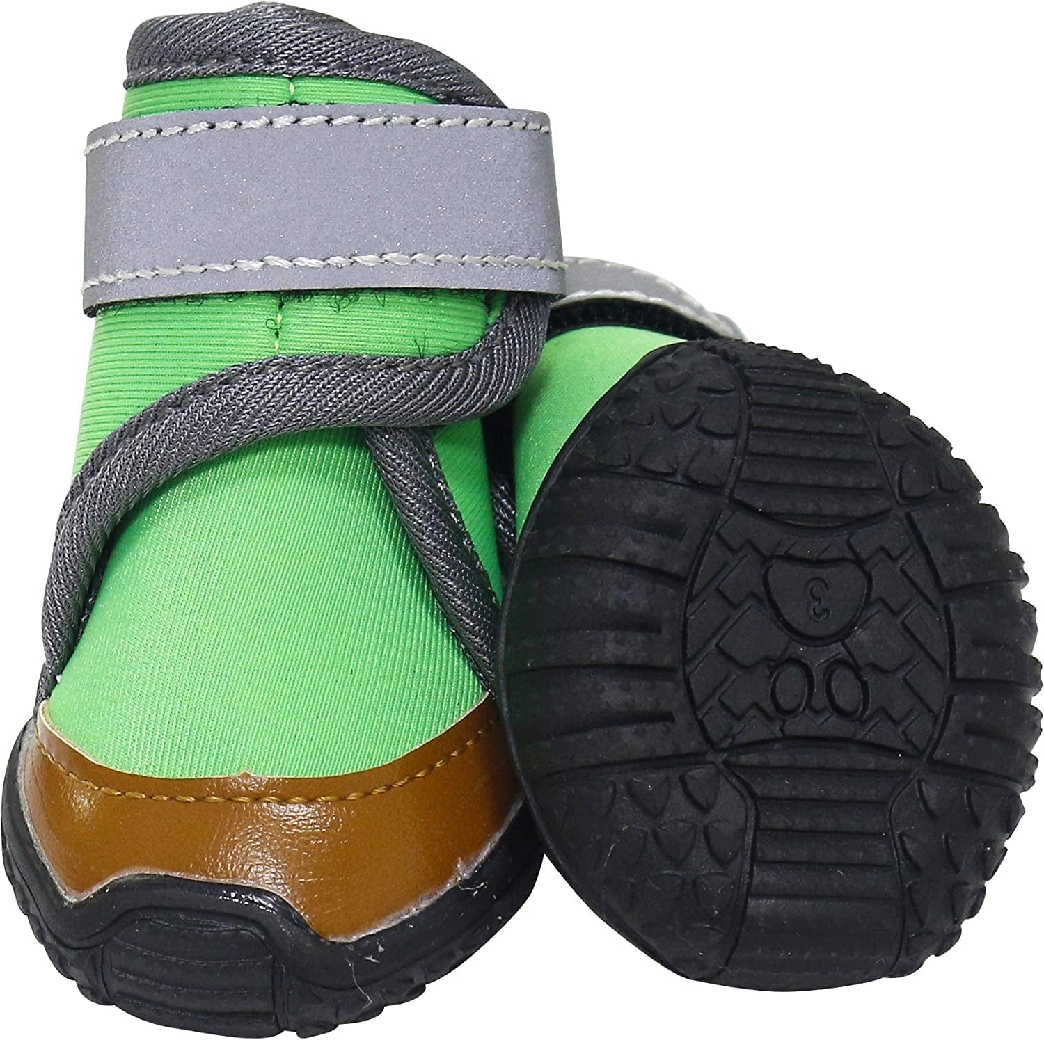 GLE2016 Dog Boot,Waterproof Rugged Pet Dog Shoes Puppy Rain Boots Outdoor Indoor Shoes Large Dog Boots Non Slip Black Rubber Sole Reflective Velcro Strap Breathable Paw Protectors (#3, Green) Animals & Pet Supplies > Pet Supplies > Dog Supplies > Dog Apparel GLE2016   