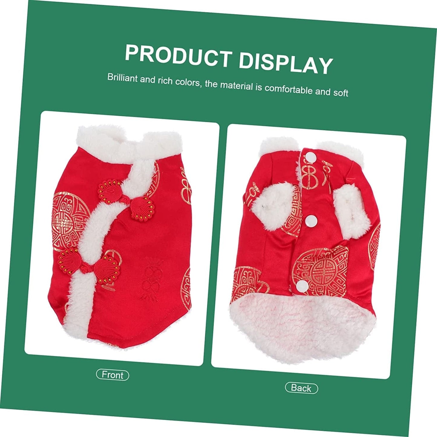 GLSTOY 3 Pcs Pet Suit Cotton Coat Dress Jacket Thermal Sets for Women Outfit Sets for Women Dog Winter Coat Pet Chinese Skirt Chinese Style Dog Vest Puppy Apparel Dog Puppy Vest Red Animals & Pet Supplies > Pet Supplies > Dog Supplies > Dog Apparel GLSTOY   