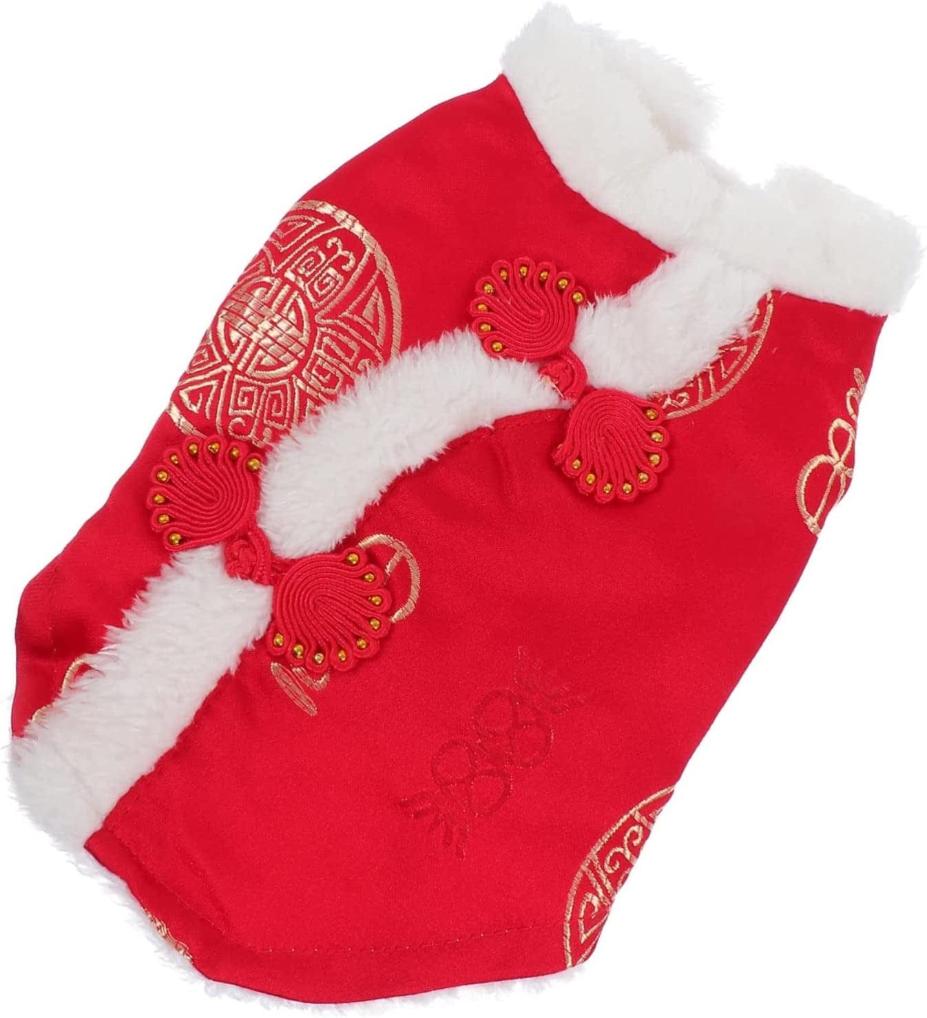 GLSTOY 3 Pcs Pet Suit Cotton Coat Dress Jacket Thermal Sets for Women Outfit Sets for Women Dog Winter Coat Pet Chinese Skirt Chinese Style Dog Vest Puppy Apparel Dog Puppy Vest Red Animals & Pet Supplies > Pet Supplies > Dog Supplies > Dog Apparel GLSTOY Redx2pcs 37X37CMx2pcs 