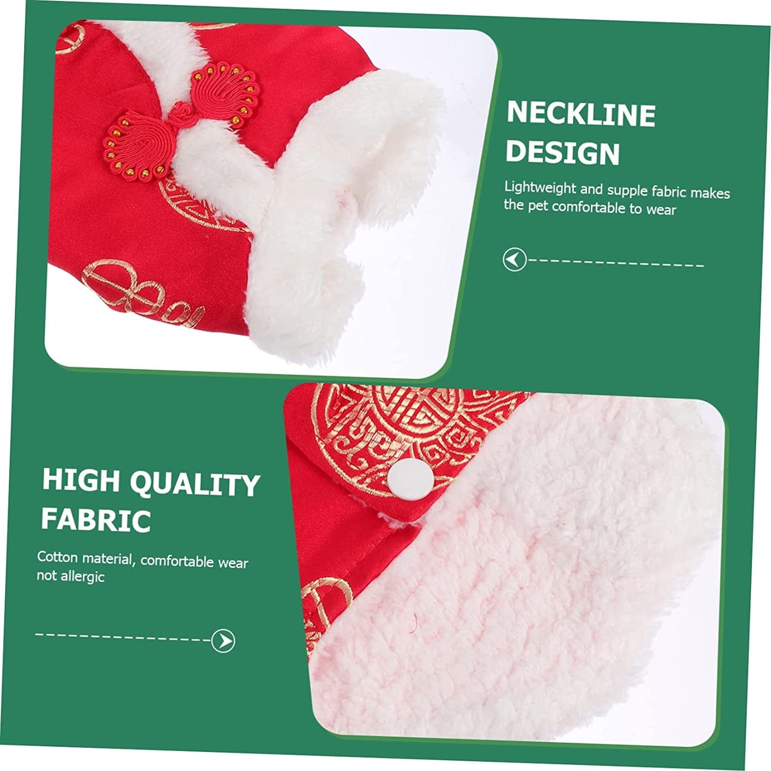 GLSTOY 3 Pcs Pet Suit Cotton Coat Dress Jacket Thermal Sets for Women Outfit Sets for Women Dog Winter Coat Pet Chinese Skirt Chinese Style Dog Vest Puppy Apparel Dog Puppy Vest Red Animals & Pet Supplies > Pet Supplies > Dog Supplies > Dog Apparel GLSTOY   