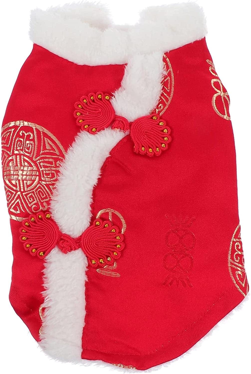 GLSTOY 3 Pcs Pet Suit Cotton Coat Dress Jacket Thermal Sets for Women Outfit Sets for Women Dog Winter Coat Pet Chinese Skirt Chinese Style Dog Vest Puppy Apparel Dog Puppy Vest Red Animals & Pet Supplies > Pet Supplies > Dog Supplies > Dog Apparel GLSTOY Red 30X30CM 