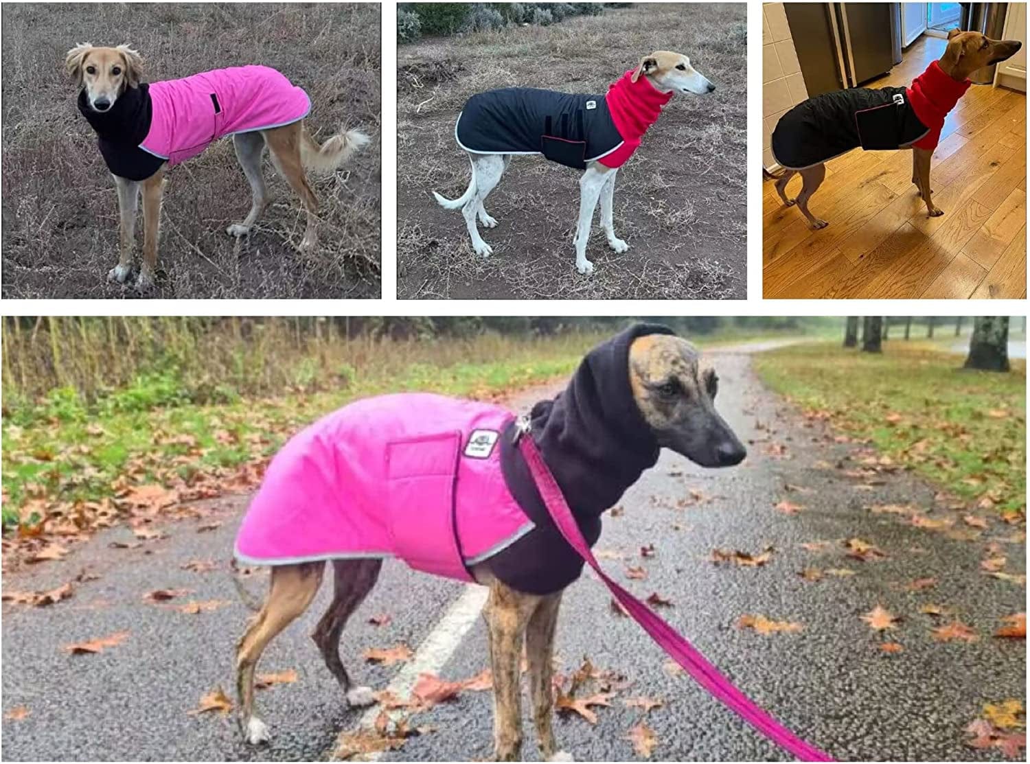 Greyhound Winter Coat, Dog Jacket Waterproof, Greyhound Coat with Harness Hole, Waterproof Dog Coats, Dog Jumper Jacket, Whippet Raincoat, Outdoor Dog Apparel for Whippet Lurcher Salukis (S, Black) Animals & Pet Supplies > Pet Supplies > Dog Supplies > Dog Apparel GZDDG   