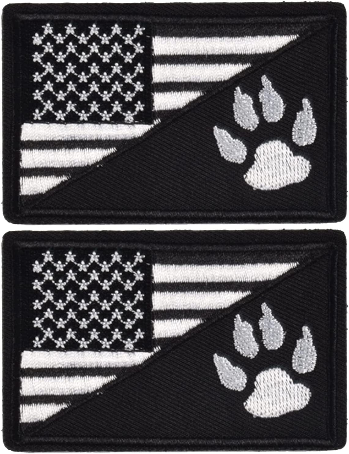 GYGYL 12Pcs Service Dog Patches, Ask to Pet Do Not Pet Patch, Tactical Pet in Training, Embroidered Fastener Hook and Loop Patch for Dog Vest Harnesses Collars Animals & Pet Supplies > Pet Supplies > Dog Supplies > Dog Apparel GUYI 1-Tracker Paw Style2  