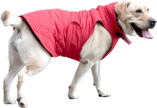 H.S.C PET Red Dogs Waterproof Soft-Shell Warm Cotton Jacket Fleece inside Cold Weather Coats for Doggy & Puppy Velcro Easy Dressing & Undressing Animals & Pet Supplies > Pet Supplies > Dog Supplies > Dog Apparel H.S.C PET PRODUCE Red X-Large 