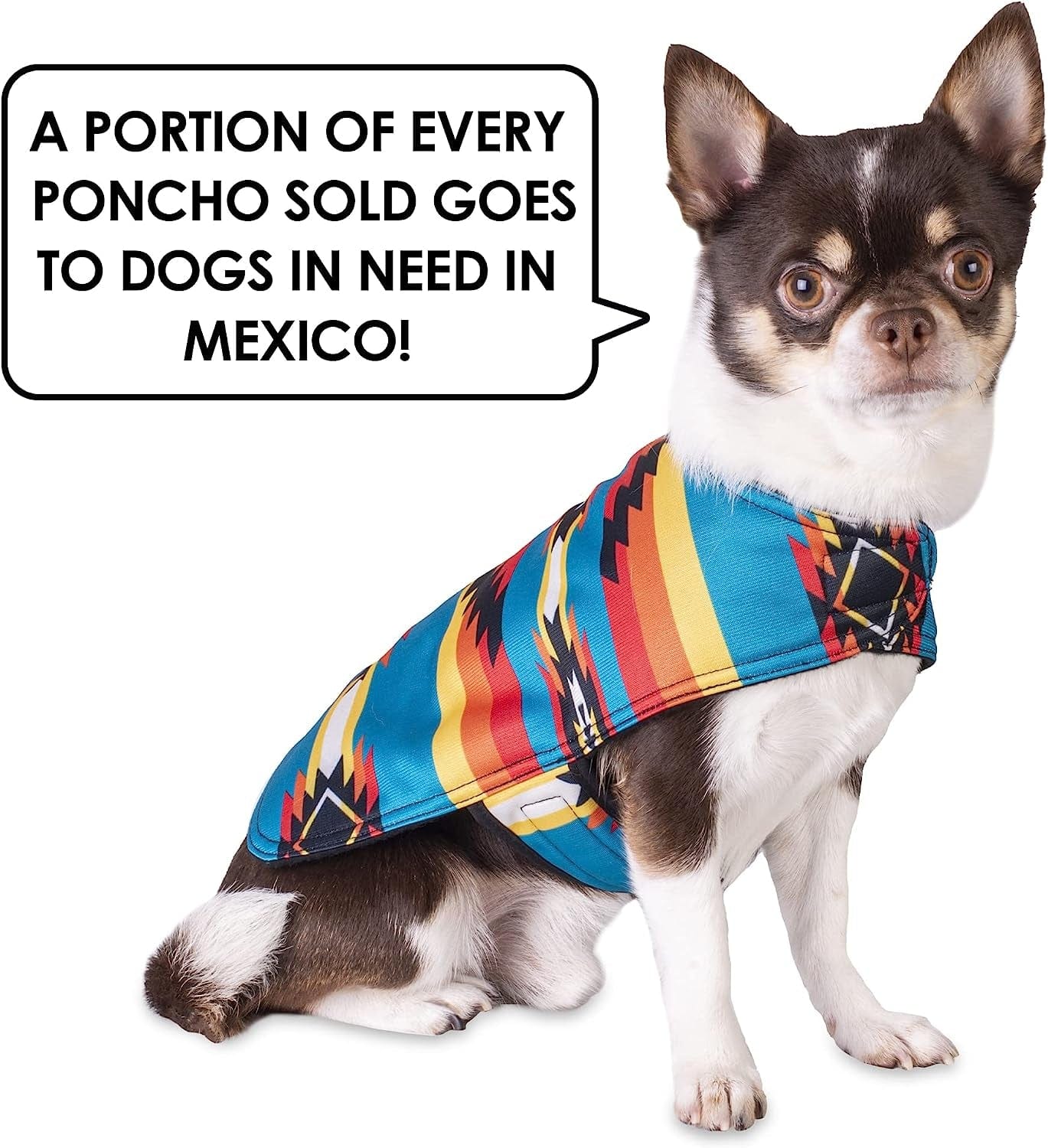 Handmade Dog Poncho from Mexican Southwest Blanket - Dog Clothes - Coat - Costume - Sweater - Vest (Southwestern, X-Small) Animals & Pet Supplies > Pet Supplies > Dog Supplies > Dog Apparel Baja Ponchos   