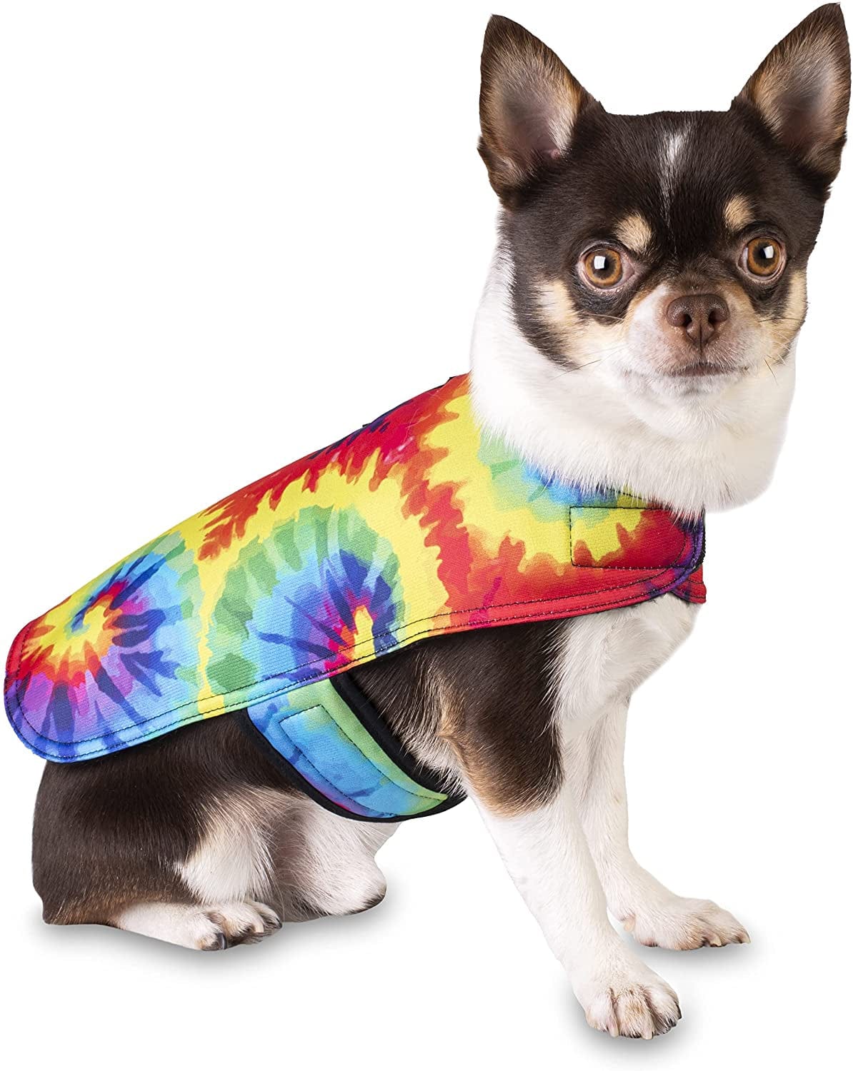 Handmade Dog Poncho from Mexican Southwest Blanket - Dog Clothes - Coat - Costume - Sweater - Vest (Southwestern, X-Small) Animals & Pet Supplies > Pet Supplies > Dog Supplies > Dog Apparel Baja Ponchos Tie-Dye XX-Small 