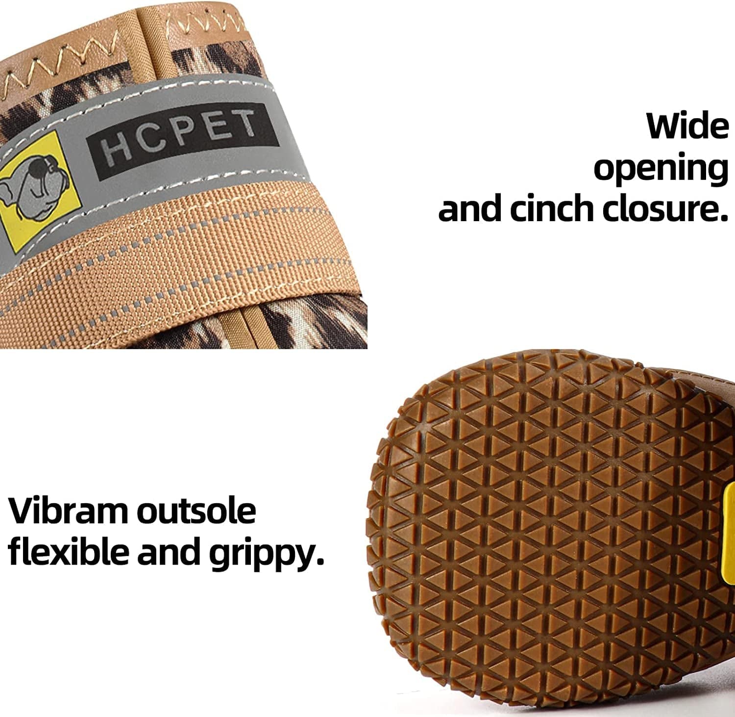 Hcpet 2PCS Dog Boots for Hot Pavement Breathable Dog Shoes for Medium Large Dogs, Anti-Slip Puppy Booties Paw Protector with Reflective Straps Animals & Pet Supplies > Pet Supplies > Dog Supplies > Dog Apparel Hcpet   