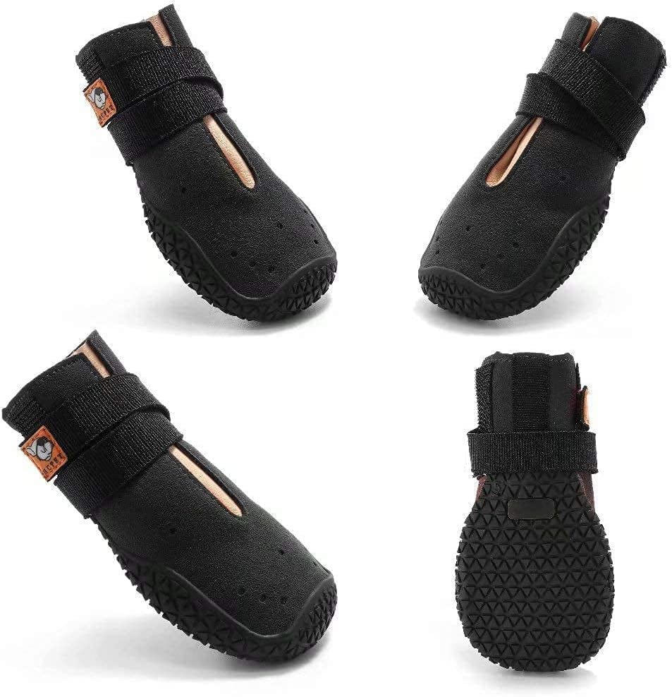 Hcpet Dog Boots, Breathable Dog Shoes, Dog Booties with Reflective Rugged Nonslip Sole and Skid-Proof, Outdoor Dog Rain Boots for Small to Large Dogs, Summer Paw Protectors 4Ps Animals & Pet Supplies > Pet Supplies > Dog Supplies > Dog Apparel Hcpet   