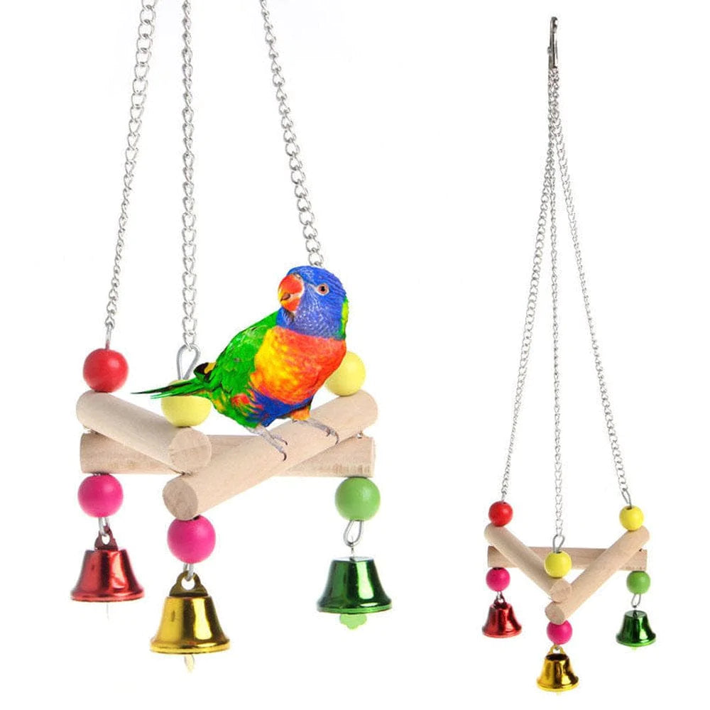 〖Hellobye〗Colorful Pet Bird Parrot Swing Cage Toy for Parakeet Cockatiel Toys