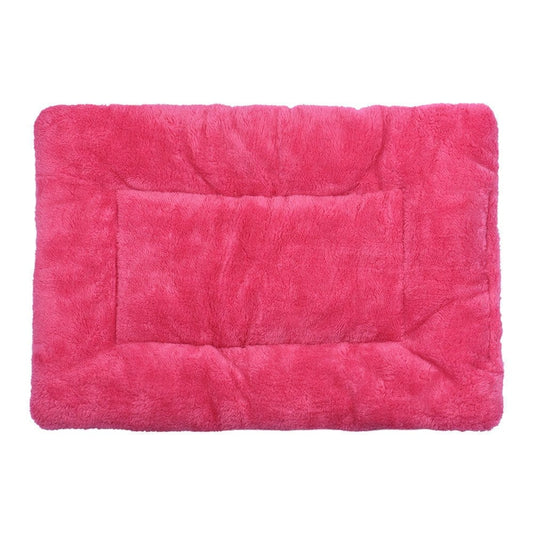 〖Hellobye〗Dog Blanket Pet Cushion Dog Cat Bed Soft Warm Sleep Mat Hot Pink Animals & Pet Supplies > Pet Supplies > Cat Supplies > Cat Beds Hellobye Hotpink  