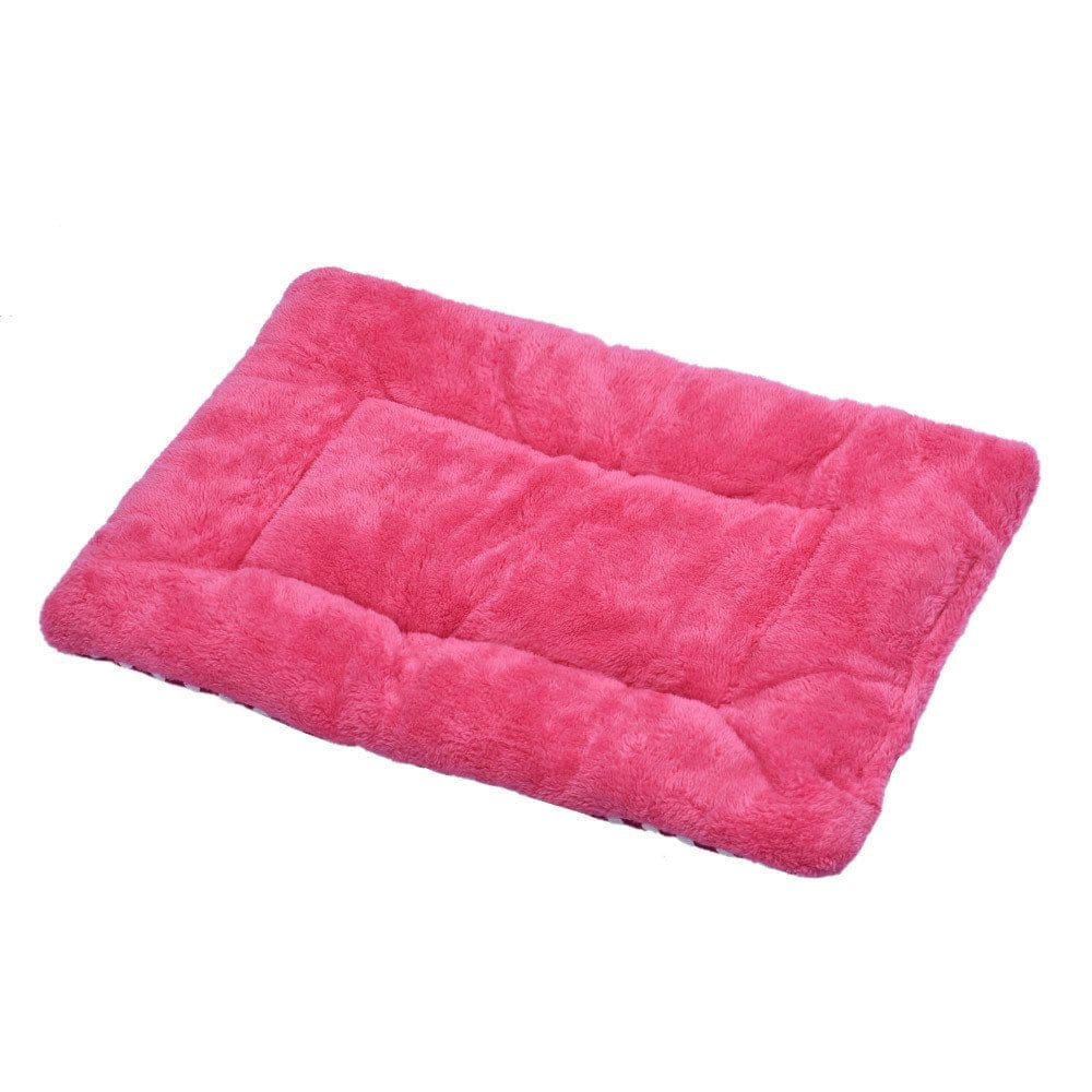 〖Hellobye〗Dog Blanket Pet Cushion Dog Cat Bed Soft Warm Sleep Mat Hot Pink Animals & Pet Supplies > Pet Supplies > Cat Supplies > Cat Beds Hellobye   