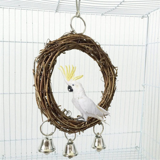 〖Hellobye〗Pet Bird Parrot Swing Cage Toy Chew Bites for Parakeet Cockatiel Cockatoo Conur Animals & Pet Supplies > Pet Supplies > Bird Supplies > Bird Toys Hellobye   