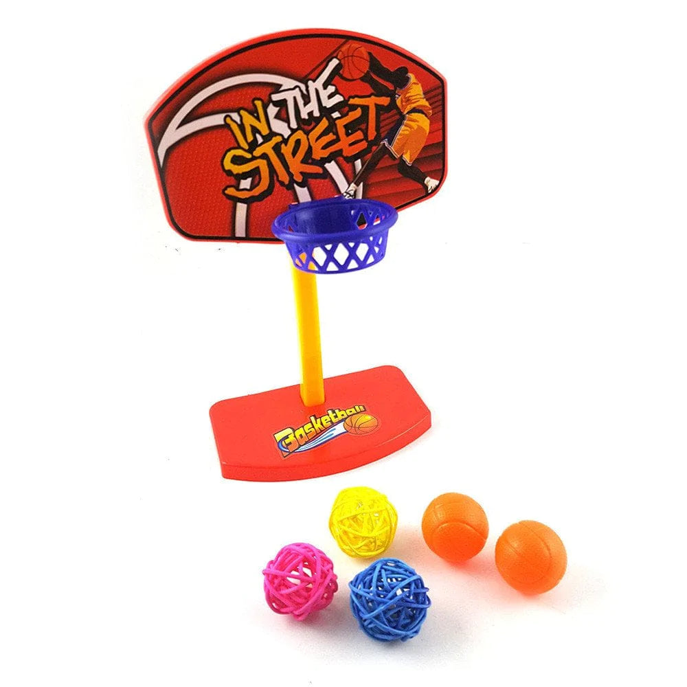 〖Hellobye〗Pet Parrot Toys Birdie Basketball Hoop Balls Birds Parakeet Bell Prop Chew Set Animals & Pet Supplies > Pet Supplies > Bird Supplies > Bird Toys Follure Clothing   