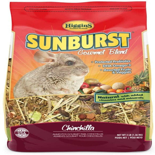"Higgins 466034 Sunburst Gourmet Chinchilla Food Mix 3 Lb (1 Pack), One Size" Animals & Pet Supplies > Pet Supplies > Bird Supplies > Bird Treats Bilot   