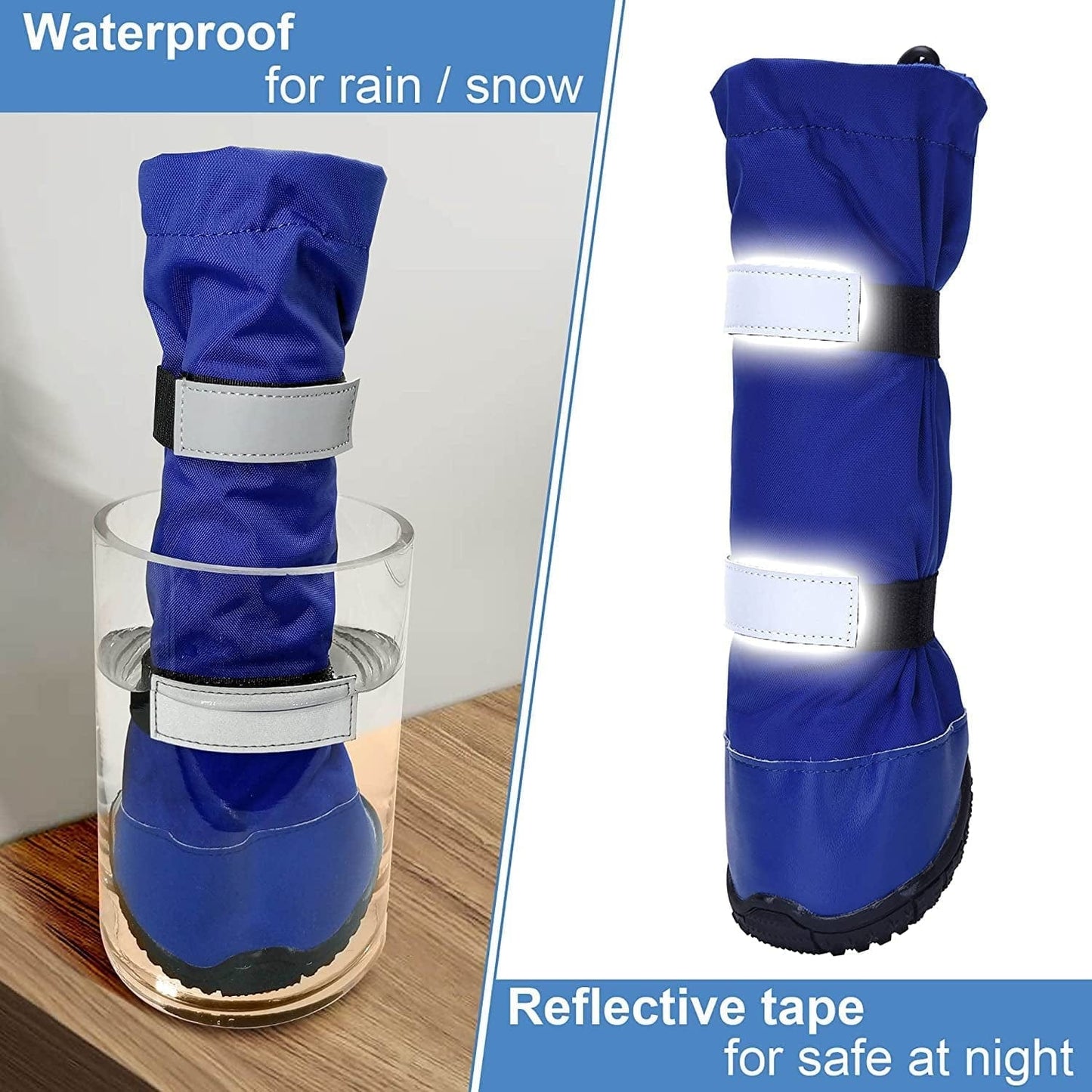Hipaw Outdoor Dog Boots Winter Dog Shoes Nonslip for Snow Rain Animals & Pet Supplies > Pet Supplies > Dog Supplies > Dog Apparel Hipaw   