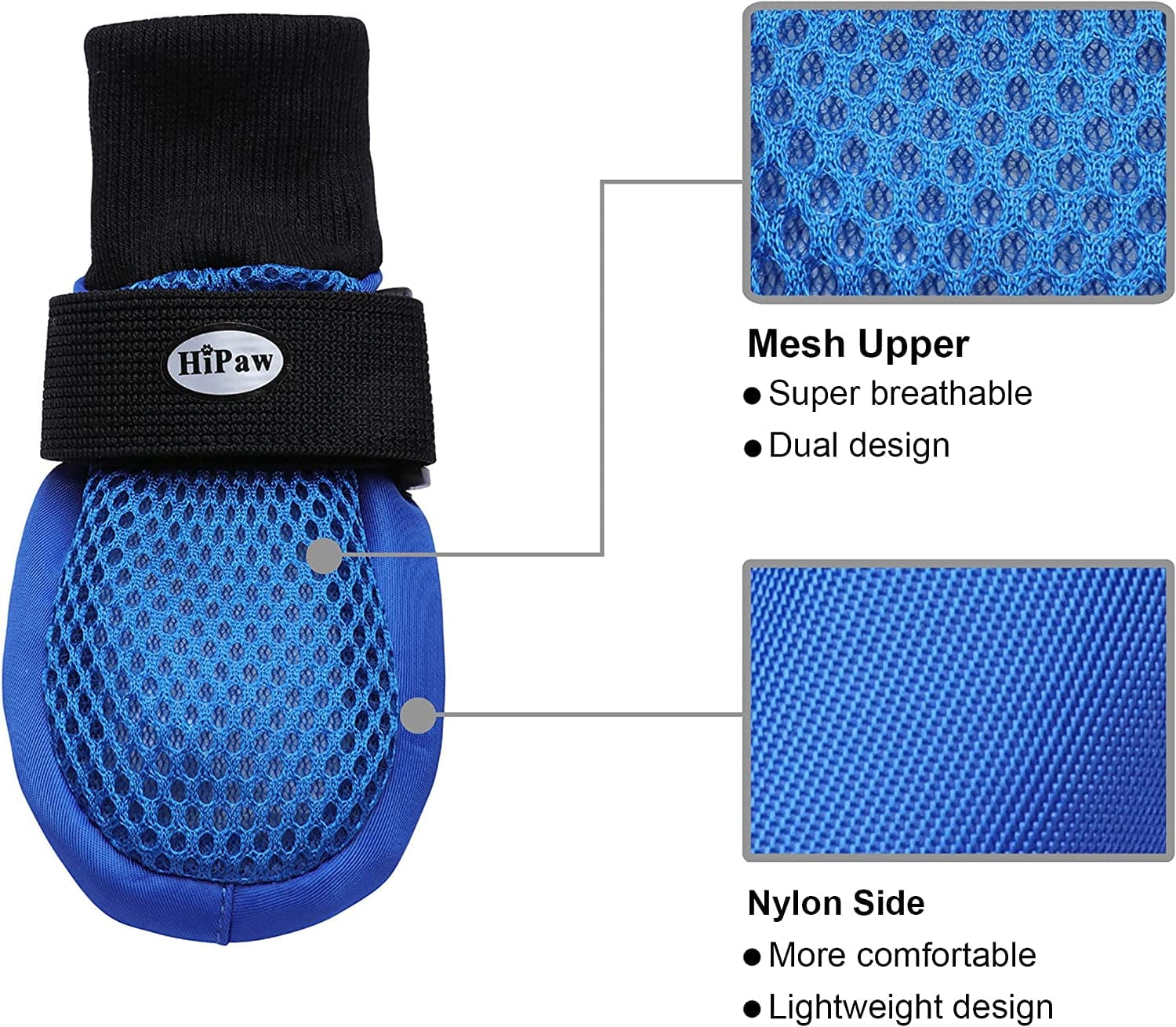 Hipaw Summer Breathable Dog Boots Nonslip Sole Paw Protector for Hardwood Floor Animals & Pet Supplies > Pet Supplies > Dog Supplies > Dog Apparel HiPaw   