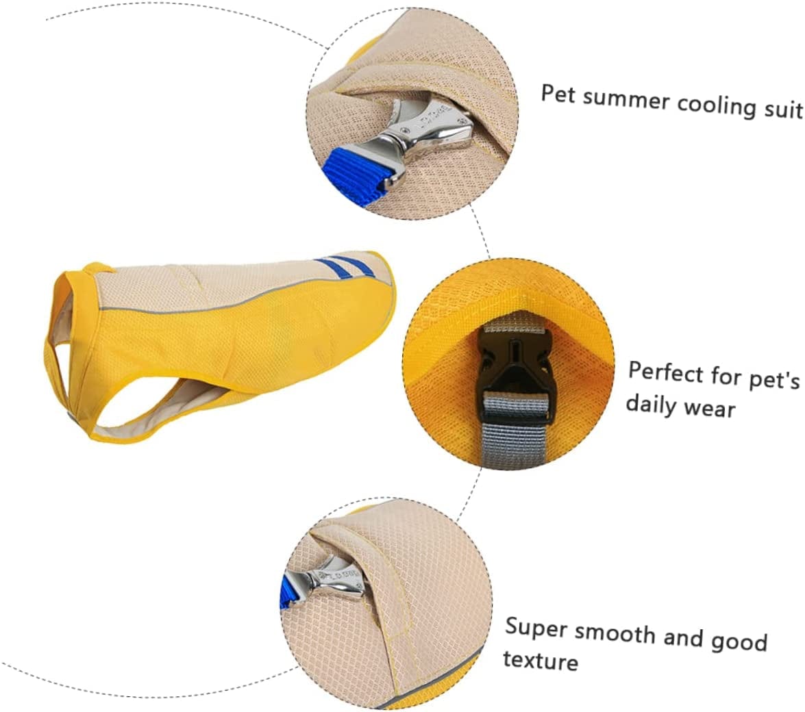 Hohopeti 2 Pcs Pet Sun Protection Vest Puppy Outfits Puppy Clothes Summer Shirts Cooling Vest for Dogs Summer Dog Suit Instant T Shirts Summer Pet Cooling Suit Breathable Pet Vest the Dog Animals & Pet Supplies > Pet Supplies > Dog Supplies > Dog Apparel Hohopeti   