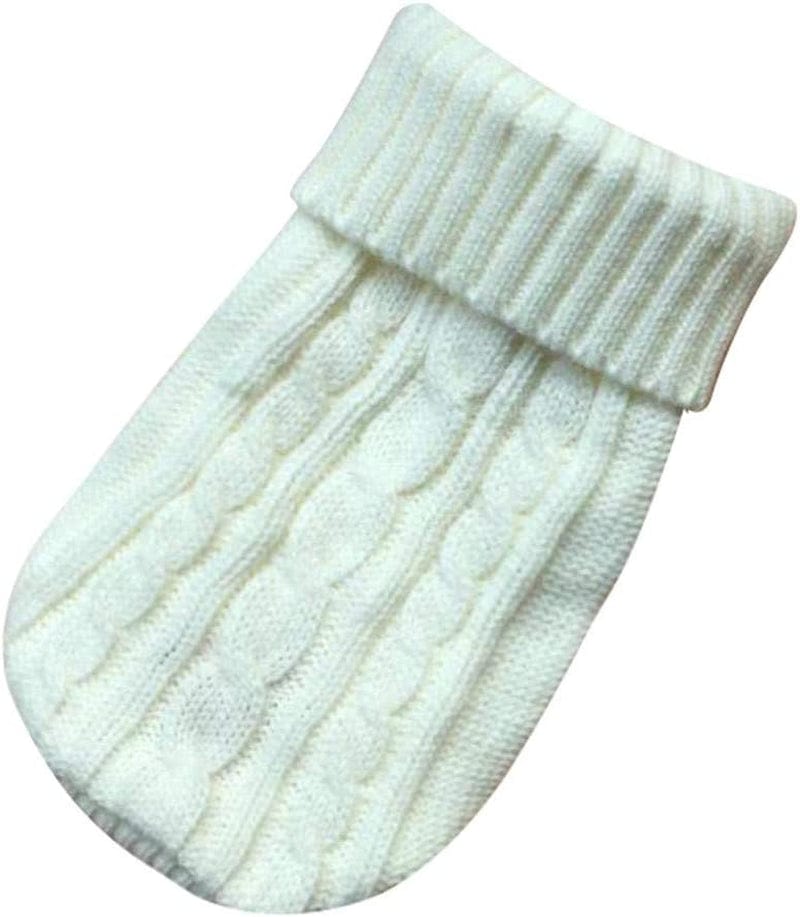 Honprad Dog Sweater Size Small Coat Puppy for Small Dogs Clothes Soft Vest Outfit for Dogs Walking Travel Apparel Winter Jacket Pet Clothes Animals & Pet Supplies > Pet Supplies > Dog Supplies > Dog Apparel HonpraD White Large 