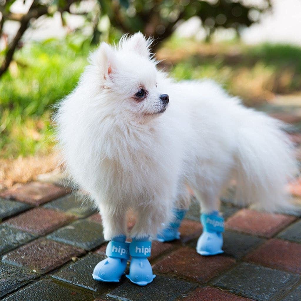 Houchu Waterproof Dog Boots Dolphin Shape Cute Candy Colors Dog Shoes Adjustable Paw Protector Non-Slip Rain Shoes Pet Boots(S,Pink) Animals & Pet Supplies > Pet Supplies > Dog Supplies > Dog Apparel Houchu   