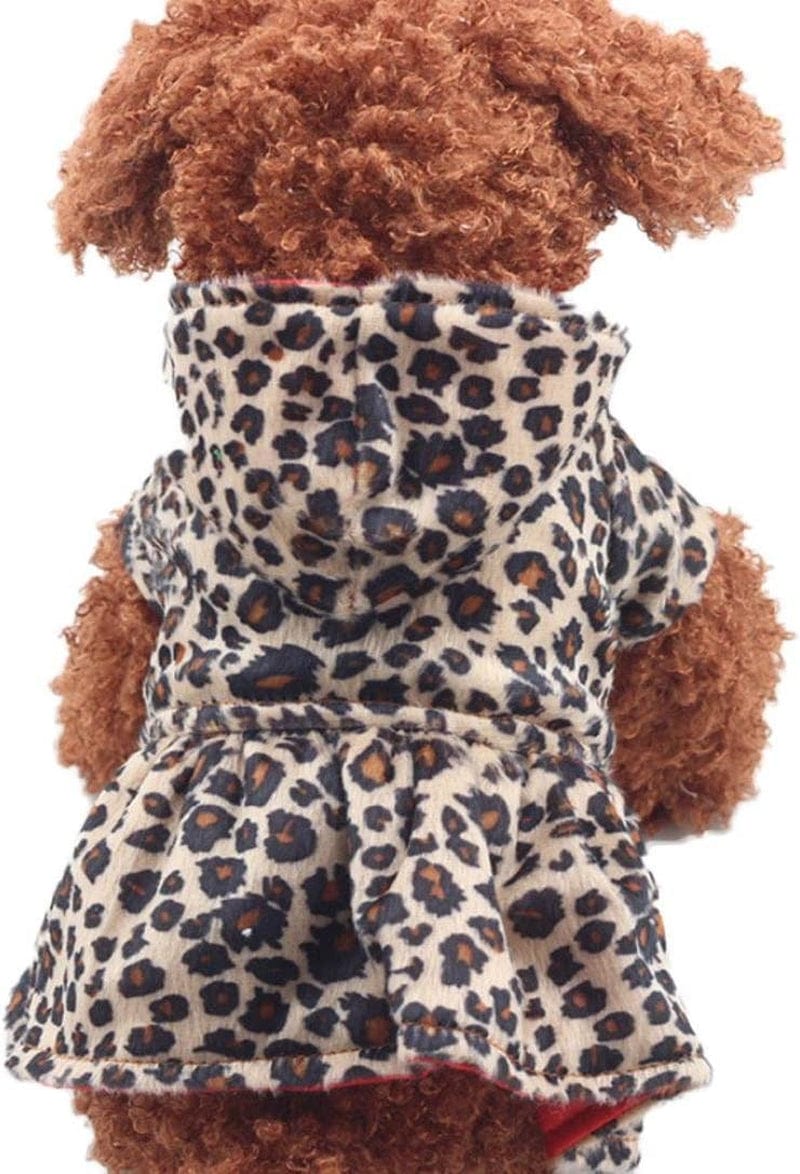 Howstar Puppy Clothing, Pet Dog Leopard Hoodie Coat Lovely Warm Apparl Outfit M1-Hot Pink X-Large Animals & Pet Supplies > Pet Supplies > Dog Supplies > Dog Apparel Howstar   