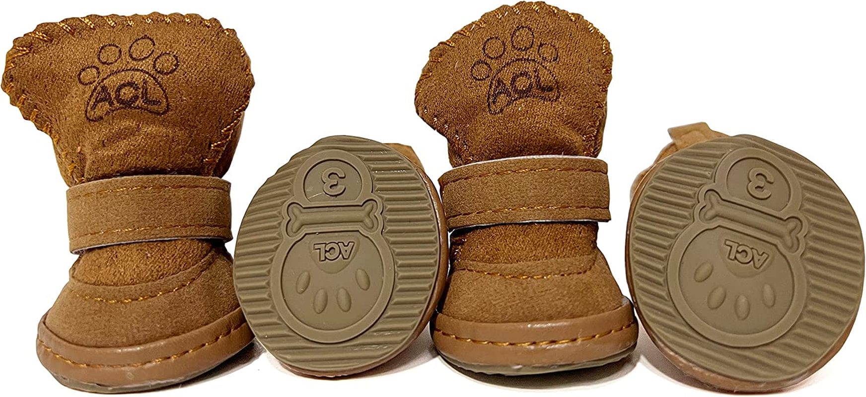 HPWFHPLF Dog Boots, Dog Shoes for Small Dogs Chihuahua, Anti-Slip Paw Protectors for Snow Winter (Brown, XS) Animals & Pet Supplies > Pet Supplies > Dog Supplies > Dog Apparel HPWFHPLF XS  